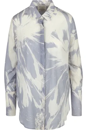Alessia Santi Femme, Blouses et Chemises, Multicolore, Taille: 36 FR Chemise en coton avec col pointu