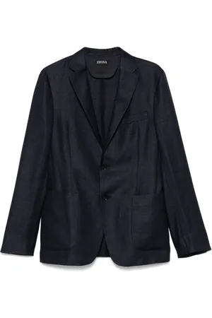 Ermenegildo Zegna Homme, Vestes, Noir, Taille: 3XL Veste Bleu Marine à Boutons