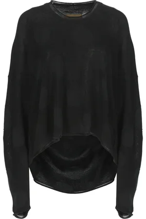 UMA WANG Femme, Tops, Noir, Taille: 42 FR Haut à pois noir col rond