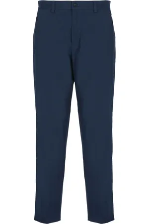 Lanvin Homme, Pantalons, Bleu, Taille: L Pantalon Bleu en Mélange de Coton avec Fermeture Éclair