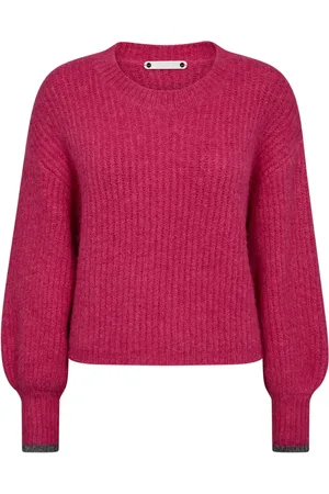 Co`Couture Femme, Pulls, Rose, Taille: 40 FR Pull Rose avec Manches Bouffantes