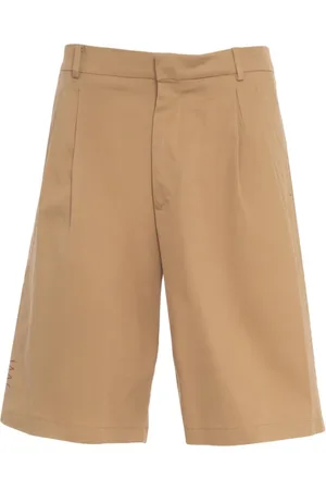AMARANTO Amaránto, Homme, Shorts, Brun, Taille: L Shorts Bermuda Marron Plis Élégants