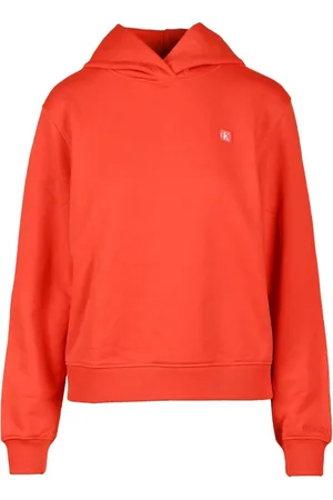 Calvin Klein Femme, Sweatshirts et sweats à capuche, Rouge, Taille: 40 FR Sweat à la Mode avec Mélange de Coton