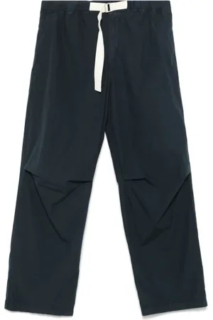 Emporio Armani Homme, Pantalons, Bleu, Taille: L Pantalon Bleu Marine à Boucle Coulissante et Taille Élastique