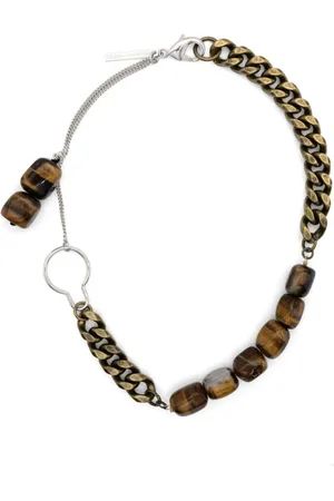 DRIES VAN NOTEN Homme, Accessoires, Multicolore, Taille: ONE Size Collier Pierre Œil de Tigre