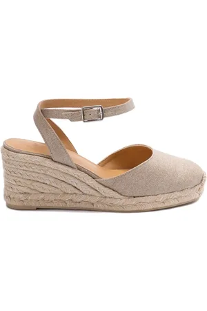 Castaner Femme, Chaussures, , Taille: 40 EU Compensées Beiges avec Bride Cheville