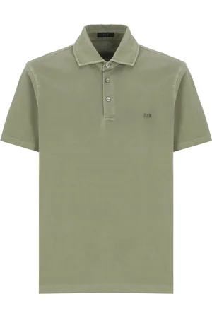 FAY Homme, Tops, Vert, Taille: 2XL Polo Vert avec Boutons