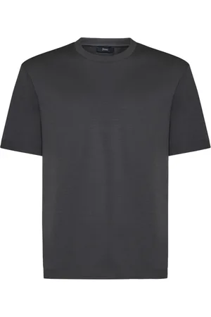 HERNO Homme, Tops, Gris, Taille: S T-shirts et Polos Col Rond Gris