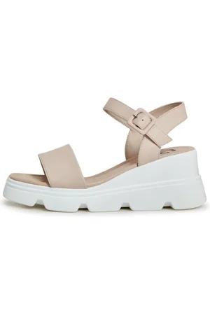 CESARE GASPARI Femme, Chaussures, , Taille: 39 EU Sandales Compensées en Cuir Urbain