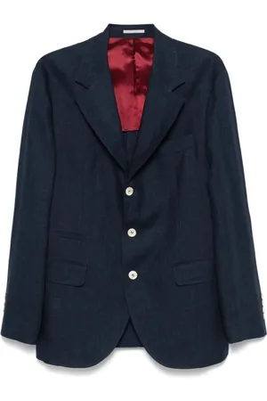 Brunello Cucinelli Homme, Vestes, Bleu, Taille: L Veste Déstructurée Marine