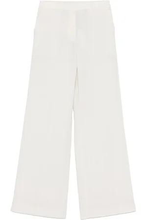 Calvin Klein Femme, Pantalons, Blanc, Taille: 40 FR Pantalon blanc avec poches et boutons