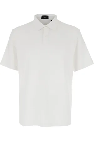THEORY Homme, Tops, Blanc, Taille: L Polo blanc avec fermeture à bouton