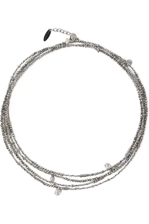 Brunello Cucinelli Femme, Accessoires, Gris, Taille: ONE Size Bijoux Multi-Chain Gris Foncé