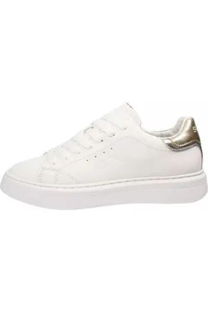 sun68 Femme, Chaussures, Blanc, Taille: 37 EU Grace Leather Baskets Blanc