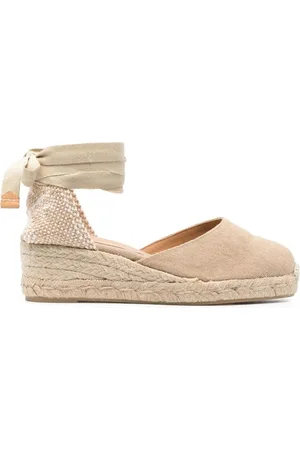 Castaner Femme, Chaussures, , Taille: 36 EU Sandale Compensée en Rafia avec Bride de Cheville