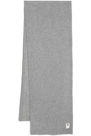 Lady Anne Homme, Accessoires, Gris, Taille: ONE Size Heather Grey Cashmere Ribbed Knit Scarf