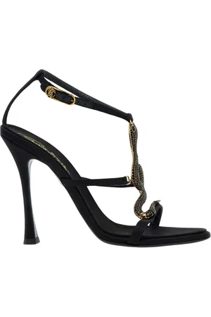 Roberto Cavalli Femme, Chaussures, Noir, Taille: 39 EU Sandales Émeraude à Talon Aiguille