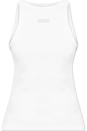 Gestuz Femme, Tops, Blanc, Taille: 42 FR Haut côtelé