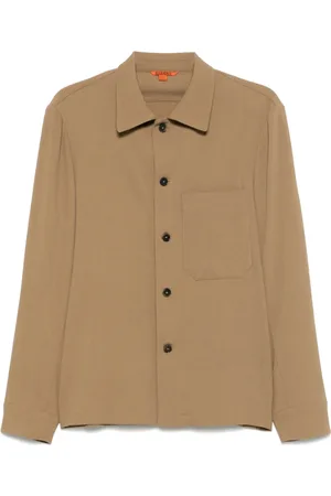 BARENA Homme, Chemises, Brun, Taille: L Chemise Marron à Boutons Col Classique