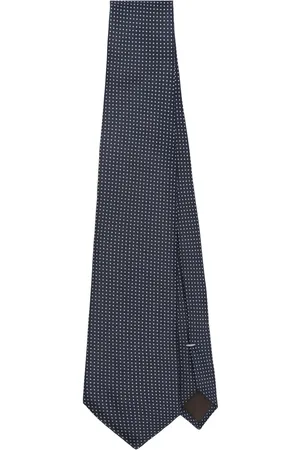 CANALI Homme, Accessoires, Bleu, Taille: ONE Size Cravate Jacquard Bleu Nuit Pointue
