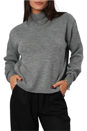 H2O Femme, Pulls, Gris, Taille: 42 FR Pull en laine à col roulé