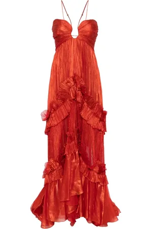 MARIA LUCIA HOHAN Femme, Robes, , Taille: 38 FR Robe Plissée Brûlée
