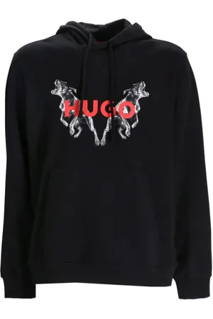 HUGO BOSS Homme, Sweatshirts et sweats à capuche, Noir, Taille: S Sweat à capuche noir avec poche
