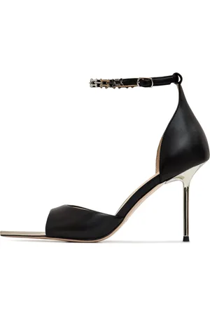 CESARE GASPARI Femme, Chaussures, Noir, Taille: 38 EU Sandales à Talons Hauts Malena - Noir