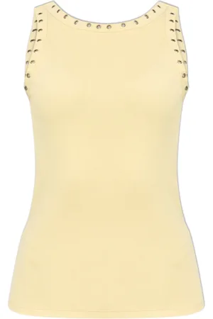 Gestuz Femme, Tops, Jaune, Taille: 38 FR Haut côtelé
