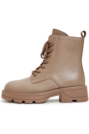 CESARE GASPARI Femme, Chaussures, Brun, Taille: 37 EU Bottines en Cuir Lacées