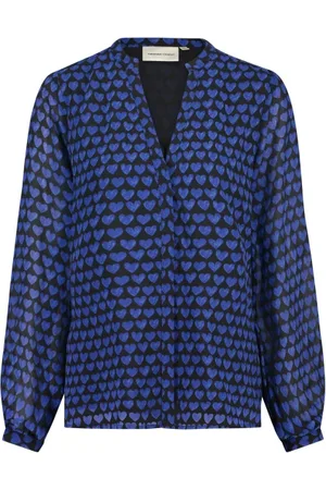 Fabienne Chapot Femme, Blouses et Chemises, Bleu, Taille: 36 FR Frida Blouse
