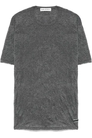 OUR LEGACY Homme, Tops, Gris, Taille: 2XL T-shirt Col Rond Anthracite avec Logo