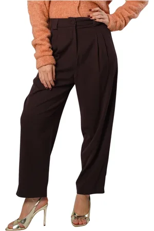 H2O Femme, Pantalons, Brun, Taille: 42 FR Pantalon Large Élégant