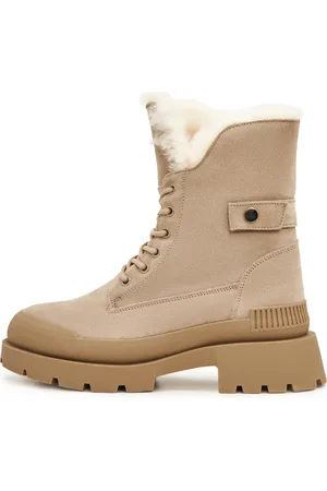 CESARE GASPARI Femme, Chaussures, , Taille: 38 EU Suede Lace-up Bottines Mode Polyvalentes