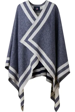 Fusalp Femme, Vestes, Bleu, Taille: ONE Size Poncho en Laine Graphique