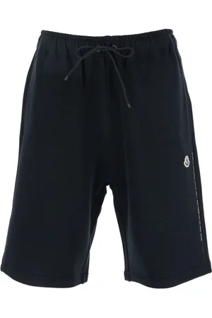 Moncler Homme, Shorts, Noir, Taille: M Shorts Noirs avec Logo en Coton