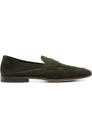 HENDERSON BARACCO Homme, Chaussures, Vert, Taille: 42 EU Chaussures en Cuir Vert Forêt avec Fente Penny