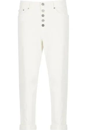 Dondup Femme, Pantalons, , Taille: W25 Pantalon en Coton Ivoire pour Femmes