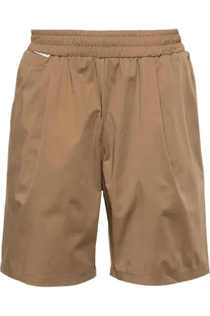 Family First Homme, Shorts, Brun, Taille: L Short Mini en Popeline de Coton Marron