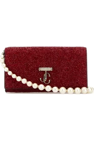 Jimmy Choo Femme, Sacs, Rouge, Taille: ONE Size Ruby Avenue Wallet Chain Clutch