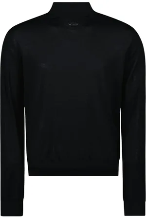 Diesel Homme, Pulls, Noir, Taille: M Pull noir en laine à col roulé