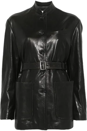 Bally Femme, Vestes, Noir, Taille: 38 FR Veste noire à boutons avec ceinture