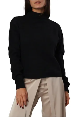 H2O Femme, Pulls, Noir, Taille: 42 FR Pull en laine à col haut