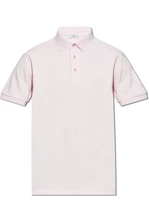 Etro Homme, Tops, Rose, Taille: XL Polo en coton avec logo