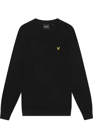 Lyle & Scott Homme, Pulls, Noir, Taille: M Cotton Merino Crew Neck Jumper