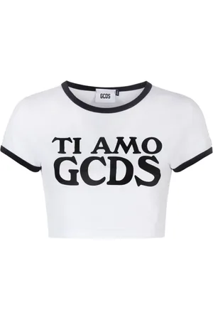 GCDS Femme, Tops, Blanc, Taille: 36 FR T-Chemises