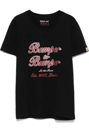 MARTINE ROSE Homme, Tops, Noir, Taille: L T-shirt Noir avec Impression Texte et Logo