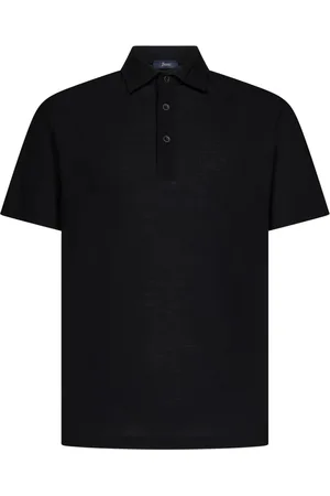HERNO Homme, Tops, Noir, Taille: S Polo Noir Design Élégant