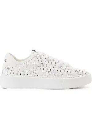 Iceberg Femme, Chaussures, Blanc, Taille: 39 EU Baskets oversize en cuir blanc perforé avec logo allover