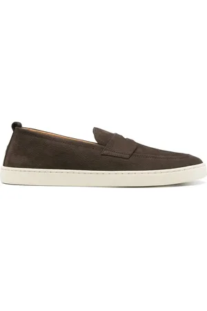 HENDERSON BARACCO Homme, Chaussures, Brun, Taille: 46 EU Marron café semelle en caoutchouc plate fente pour penny